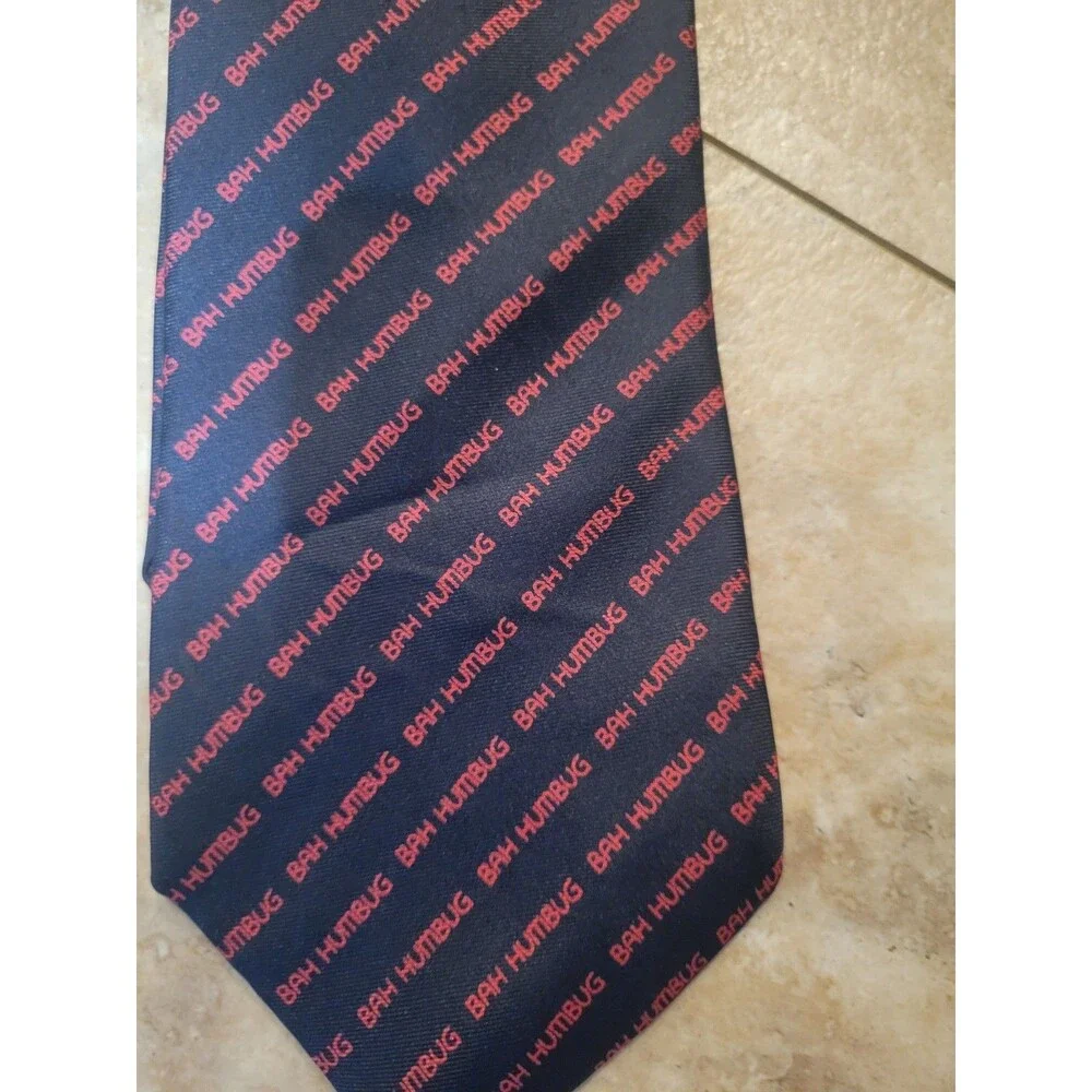 BAH HUMBUG Christmas Holiday Winter Men's Tie